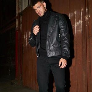 Faux leather jacket for men!